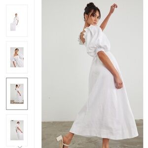 Sovere Noble Maxi Dress White Size S NWT